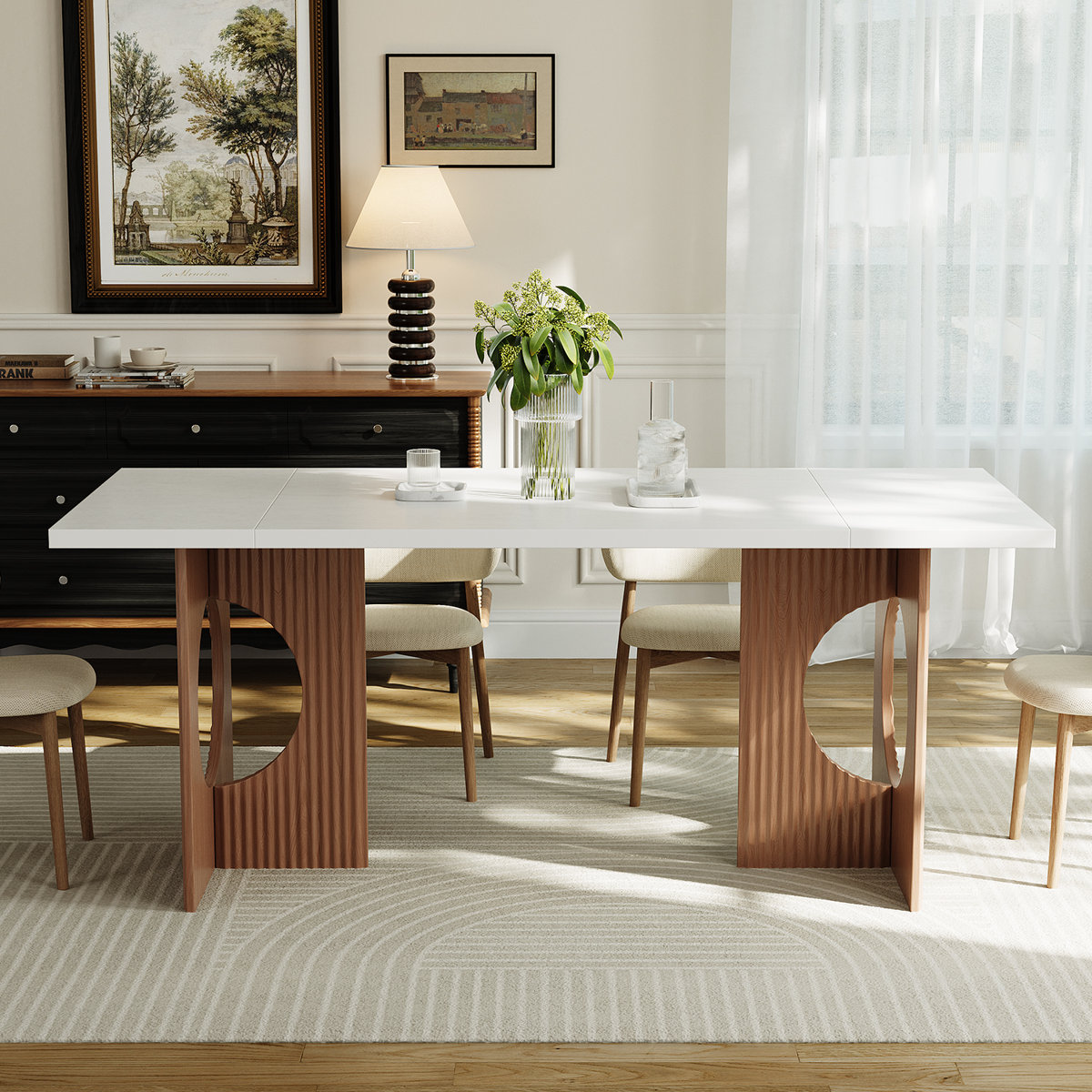 Ebern Designs 70.87” Modern Rectangular Kitchen Dining Table For 6 ...